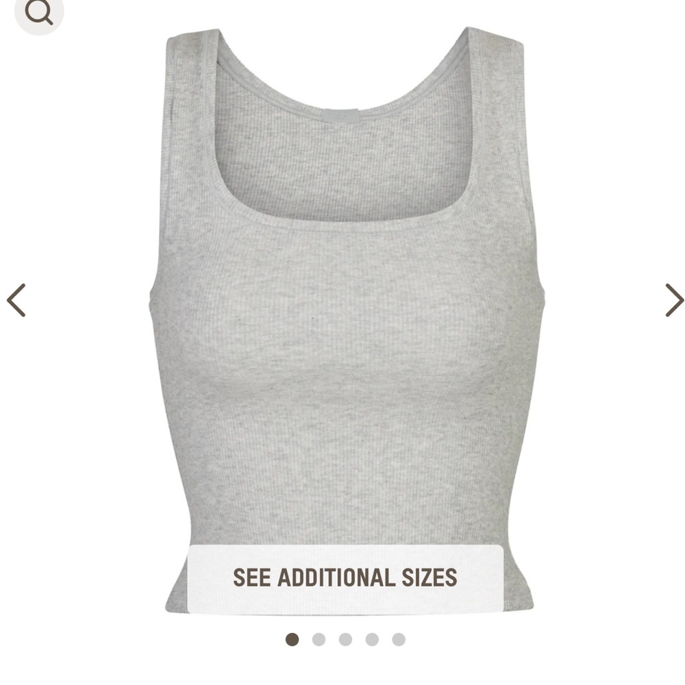 SKIMS Cotton Rib Tank Gray XXS